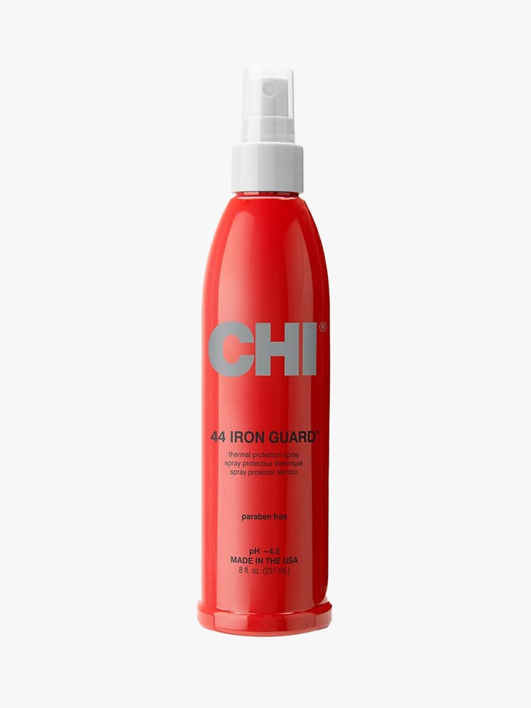 Chi 44 Iron Guard Thermal Protection Spray in red bottle on light grey background