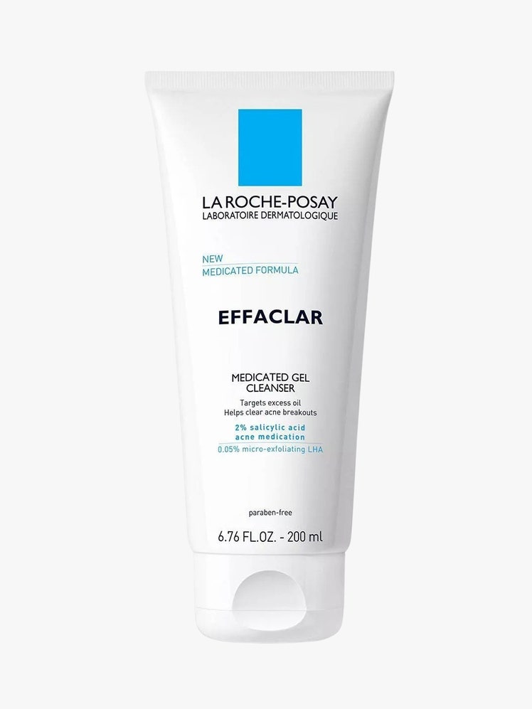 Effaclar Acne Face Cleanser white tube on light grey background