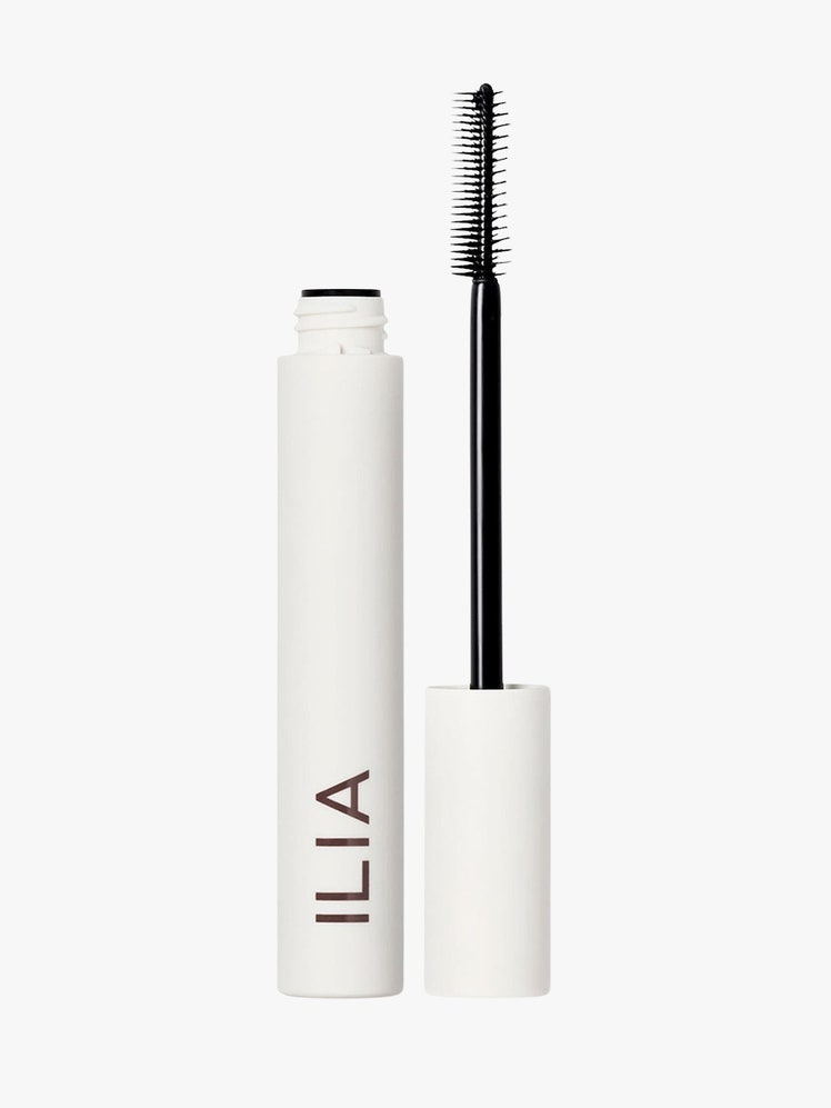 Limitless Lash Lengthening Clean Mascara white tube on light grey background