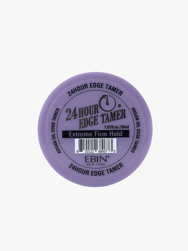 24 Hour Edge Tamer purple jar on light grey background