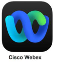 A logo of WebEx
