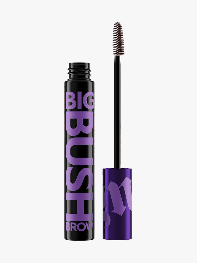 Big Bush Brow Gel in Cool Cookie	in branded black and purple tube with brush on light gray background